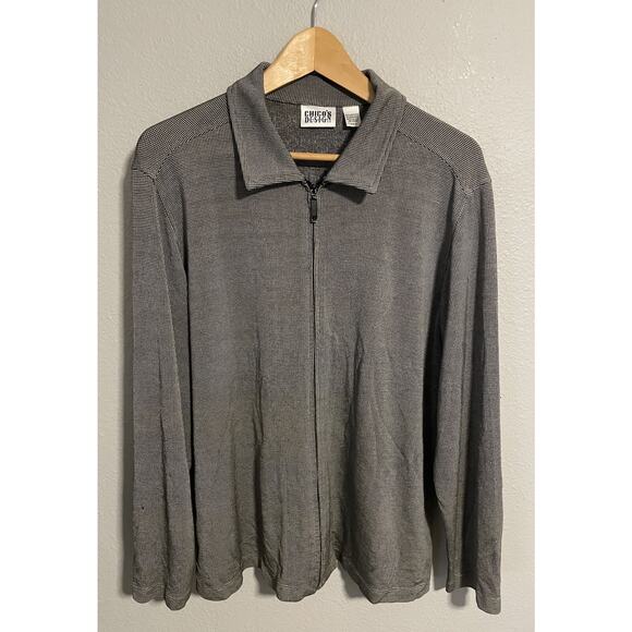 Chicos Womens Jacket Size 3 US XL Gray Slinky Stretch Full Zip Casual Modern - Picture 1 of 6